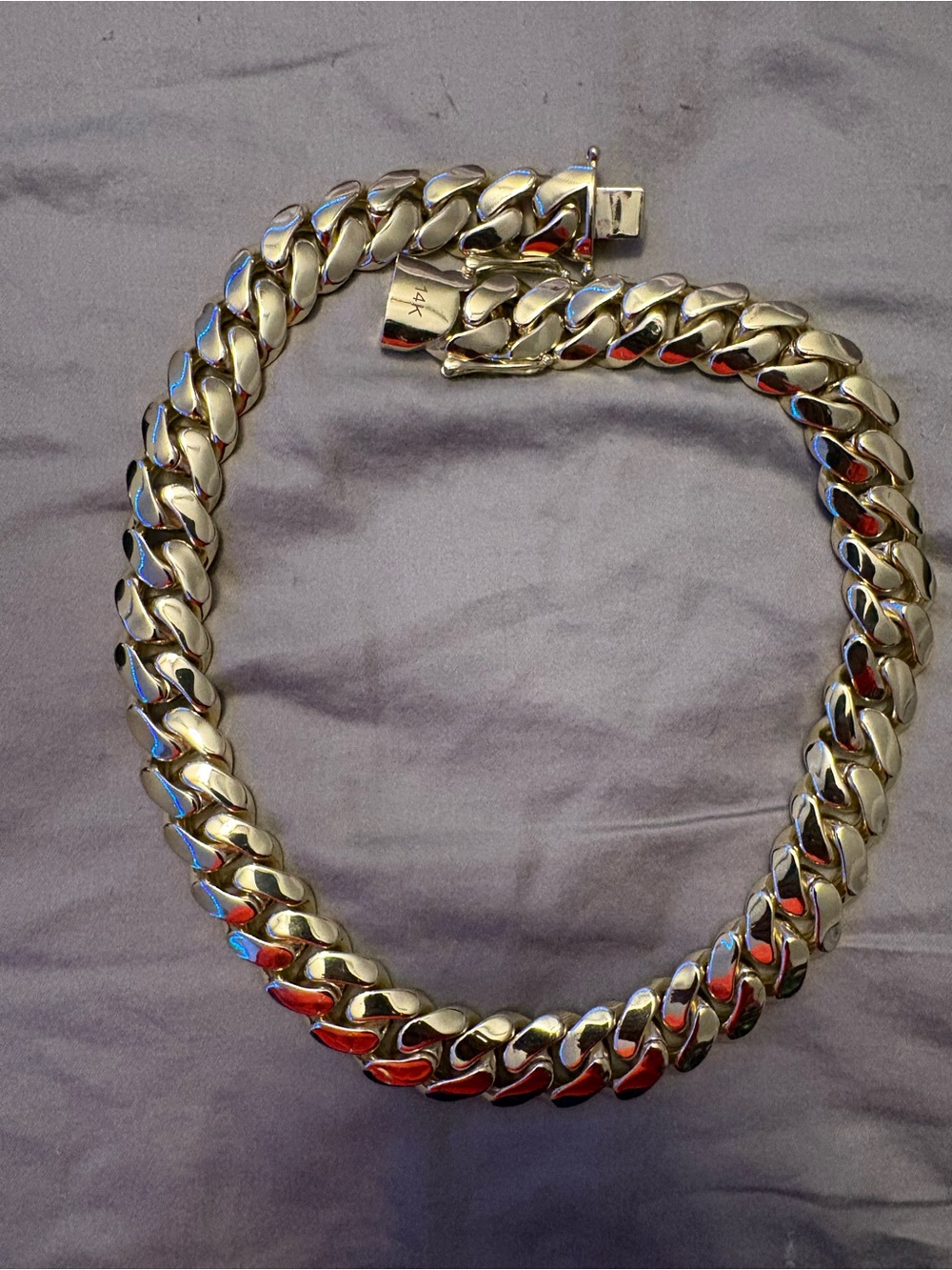 14K Gold Cuban Link Necklace - Yellow Gold